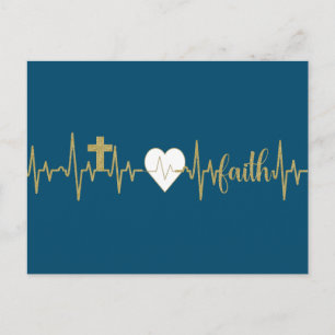 Guld Kor, Heart, Faith Heartslag-Christian Vykort