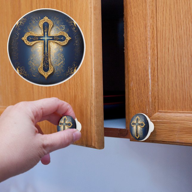 Guld Kor i blått Knopp (Skapare uppladdad)