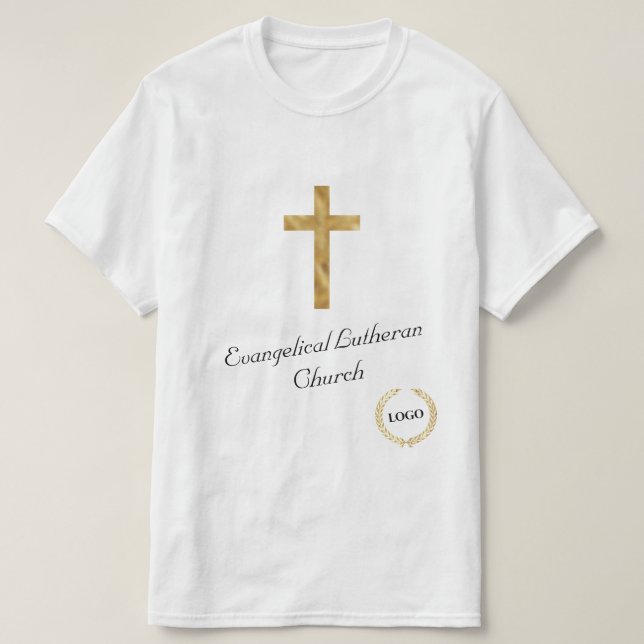 Guld Kor kyrka Logotyp T Shirt (Design framsida)