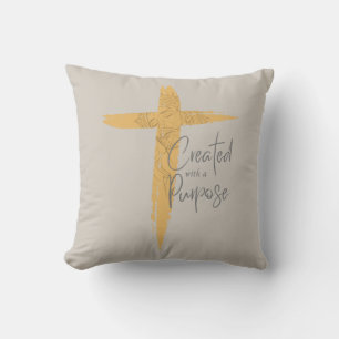 Guld Kor med Jesus Skapat med ett syfte Kudde