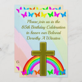 GULD KOR OCH BUTTERFLY 85:E BIRTHDAY-INBJUDAN INBJUDNINGAR