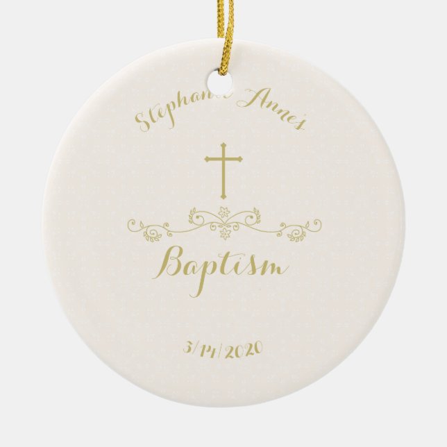 Guld Kor och Laurels Julgransprydnad Keramik (Framsidan)