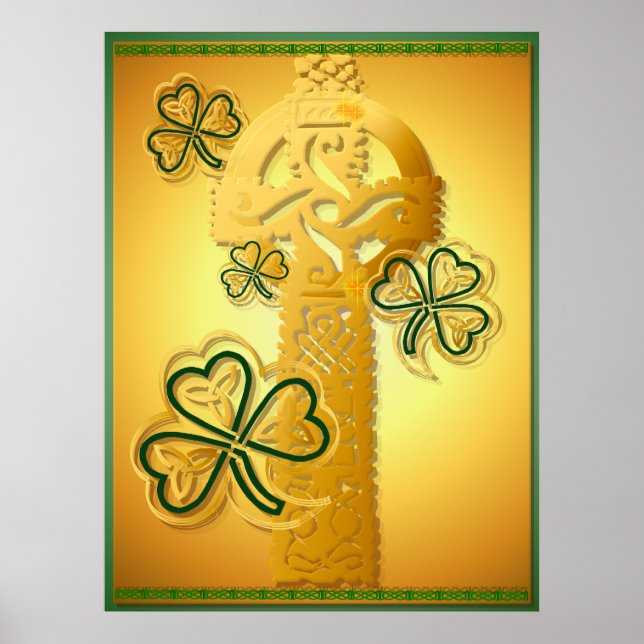 Guld Kor och Shamrocks Poster (Framsidan)