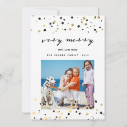 Guld- kort för foto för helgdag för