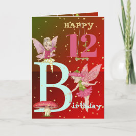 Guld-kort för svampar fantasy Älvor Kort