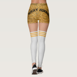 Guld Kort Knee Socks Namn Roller Derby Leggings