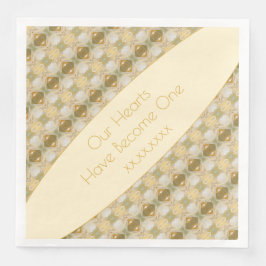 Guld, kräm och Grönt med Grått Pappersservett