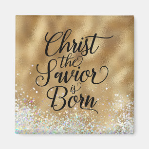 Guld Kristus, Savior Christian-julen Magnet