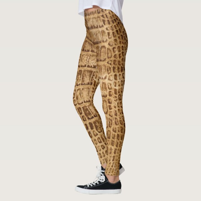 Guld Krokodil Leggings (Vänster)