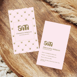 Guld Kron Minimal Elegant Visitkort