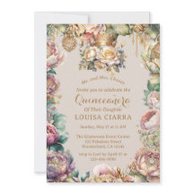 Guld Krona Diamond Flowers Quinceanera