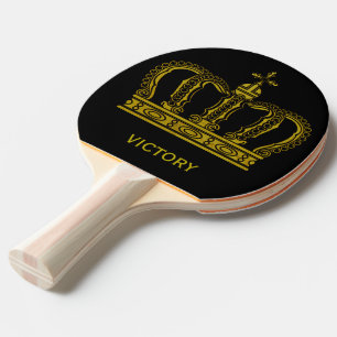 Guld- krona + din text pingisracket