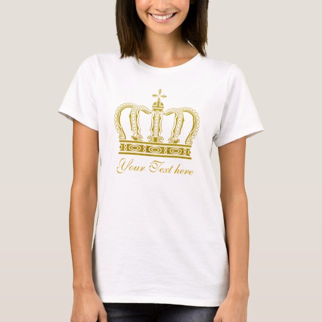Guld- krona + din text tee (Framsida)