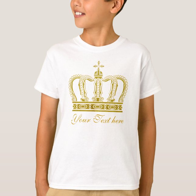 Guld- krona + din text tee (Framsida)