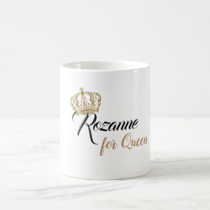 Guld Krona drottning Namn Mugg