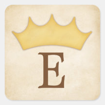 Guld Krona Monogram Personlig Fairytale Namn