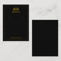 Guld Krona Necklace & Earring Visning Card