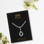 Guld Krona Necklace Visning Card Placeringskort<br><div class="desc">Speciell för dig!</div>
