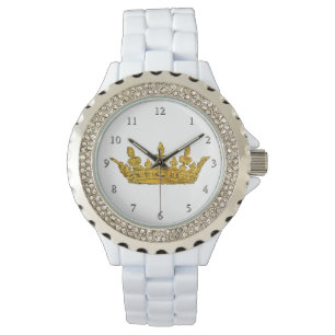 Guld Krona Rhinestone Armbandsur
