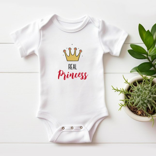 Guld krona till prinsessa t shirt (Skapare uppladdad)