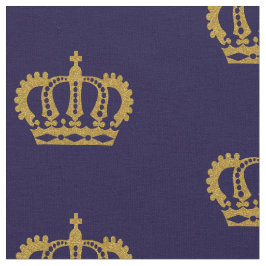 Guld Krona.Vintage.Blå Tyg