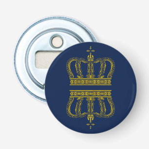 Guld- kunglig krona + din backgr. & idéer flasköppnare