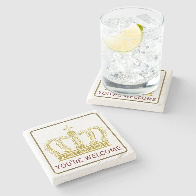 Guld- kunglig krona + din backgr. & idéer underlägg sten (Sidan)