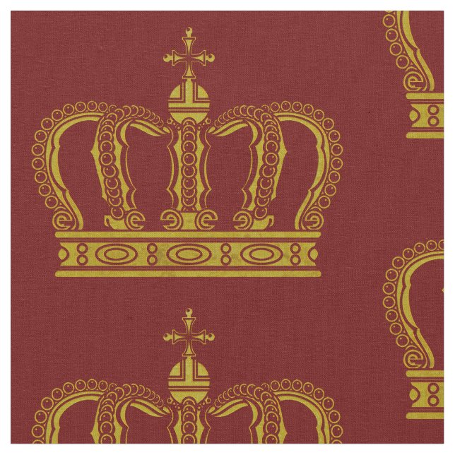 Guld- kunglig krona + dina bakgrund & idéer tyg (Närbild)
