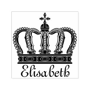 Guld- kunglig krona mig + din backgr. & idéer självfärgande stämpel