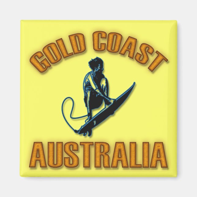 GULD KUSTEN AUSTRALIA MAGNET (Framsidan)
