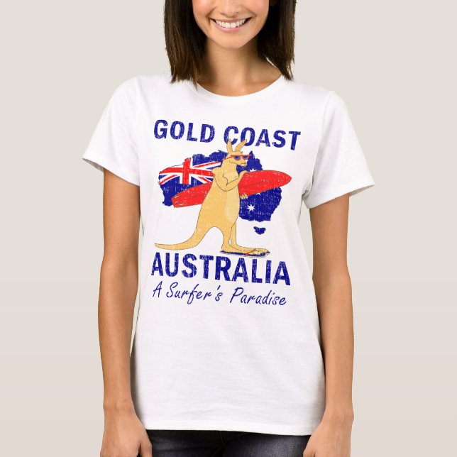 Guld Kusten Australien A Surfers paradise T Shirt (Framsida)