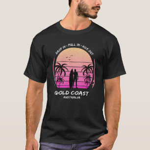 Guld Kusten Australien Handflatan Drag Kick Surfin T Shirt