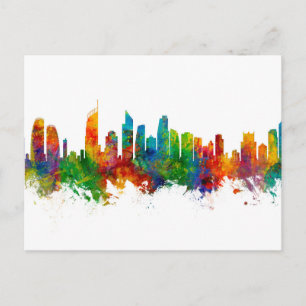 Guld Kusten Australien Skyline Vykort