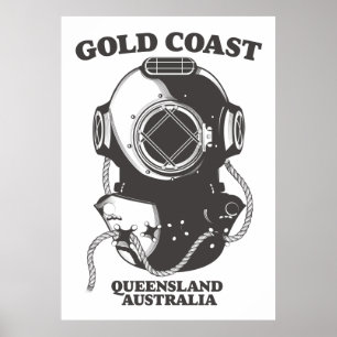 Guld Kusten Queensland Australien poster dykning