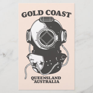 Guld Kusten Queensland Australien poster dykning Brevpapper