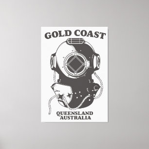 Guld Kusten Queensland Australien poster dykning Canvastryck