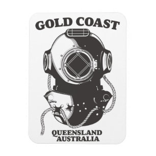 Guld Kusten Queensland Australien poster dykning Magnet