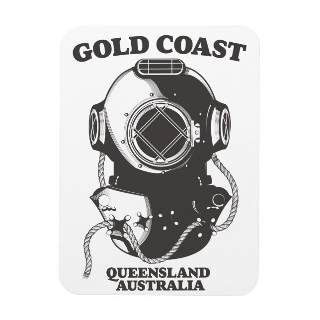 Guld Kusten Queensland Australien poster dykning Magnet (Vertikal)