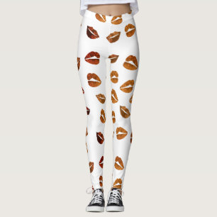 Guld- kyssdamasker leggings