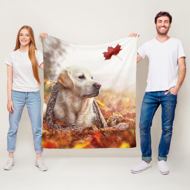 Guld- labbullfilt fleecefilt (På plats)