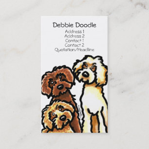 Guld- Labradoodles älsklings- visitkortar Visitkort