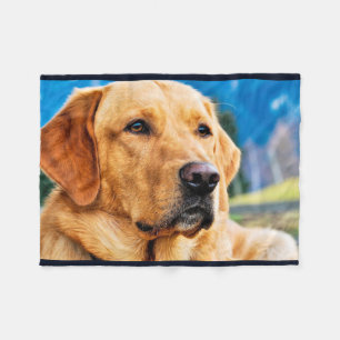 Guld- Labrador Retriever Fleecefilt