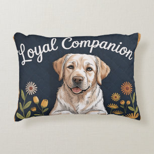 Guld Labrador Retriever Quiltedesign – Lekfull Prydnadskudde