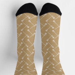 Guld Lacrosse White Sticks Patterned Socks