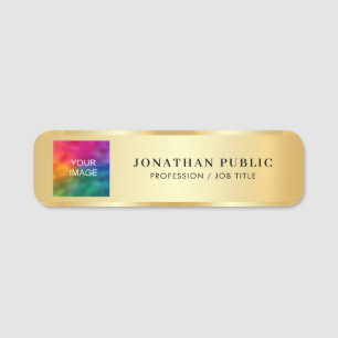Guld Ladda upp anställds foto eller din logotyp hä Namnbricka