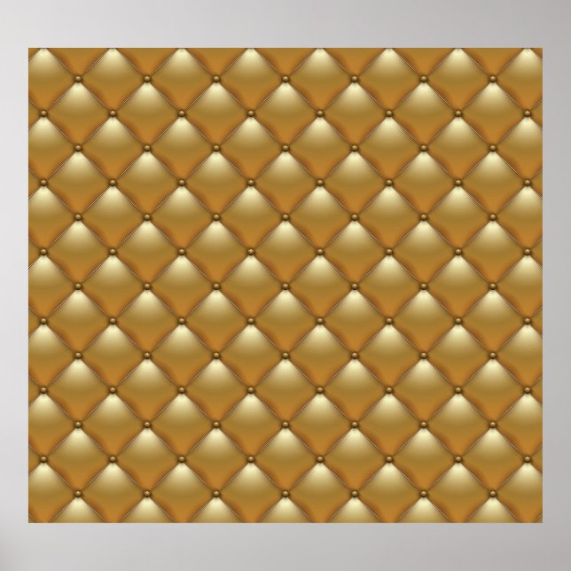 Guld lädermöbler, vintage soffa. poster (Framsidan)