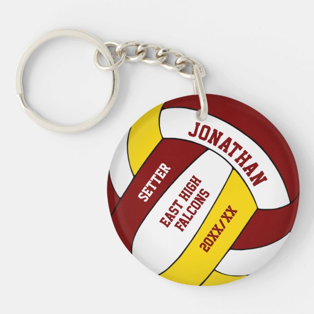 guld-laget färg anpassningsbar-pojkar volleyball (Framsidan)