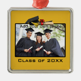 Guld Lägg till foto/år Studenten Julgransprydnad Metall
