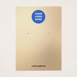 Guld Lägg till Logotypens Earring Visning Card Visitkort