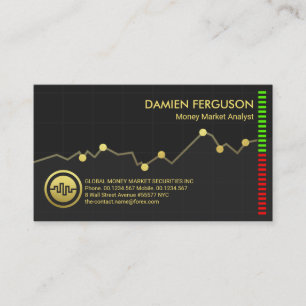 Guld Lagrar Exchange Graph Financial Stock Broker Visitkort
